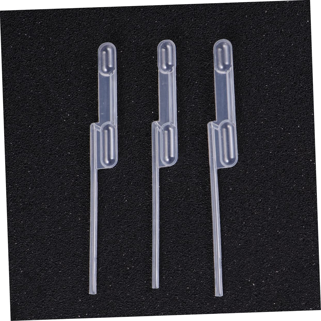 KICHOUSE 100pcs Pasteur Straw Double-Cell Buret White Micro Pipettes Pippettes Droppers