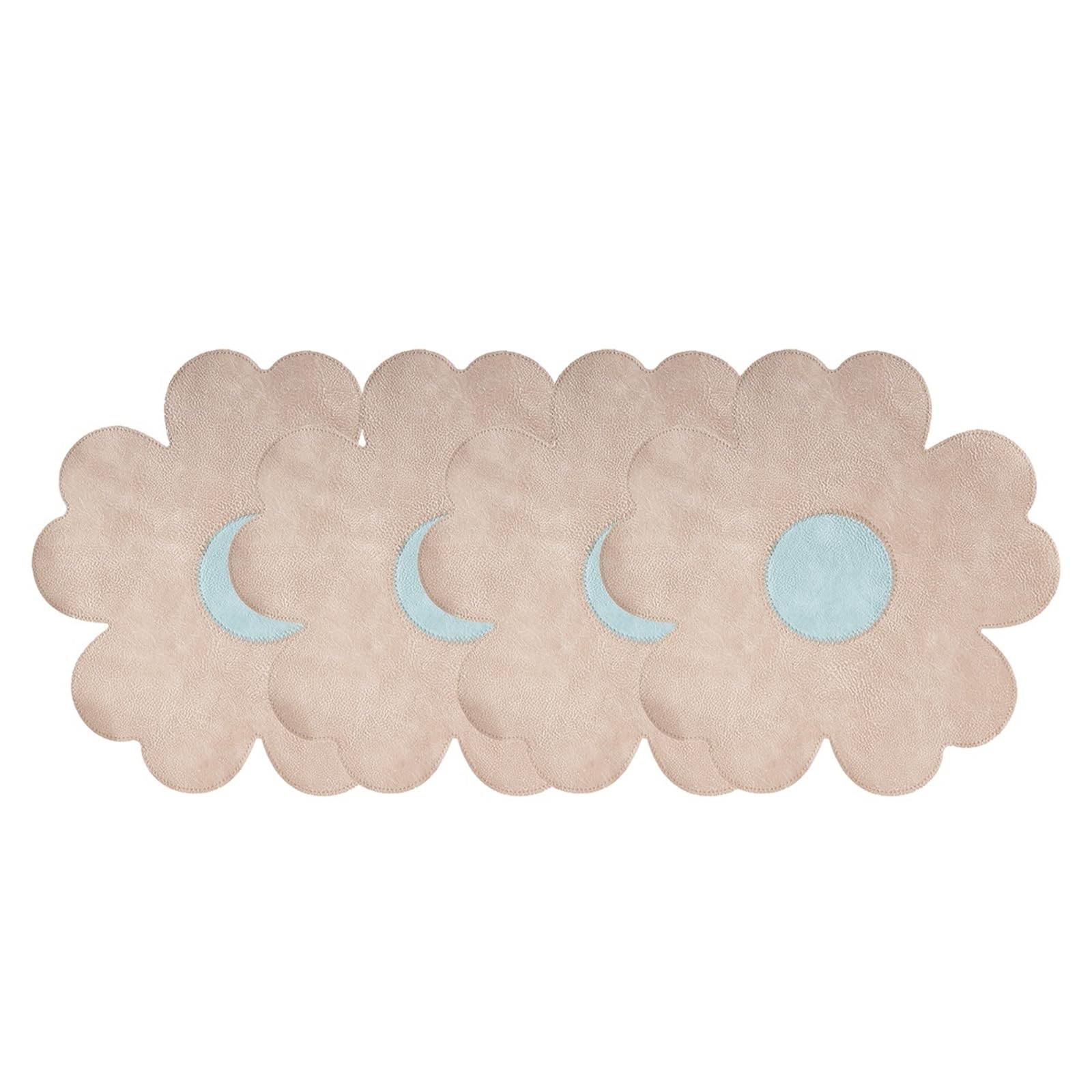Manteles Individuales 2/4/6/8 Uds. Tapetes de Mesa Cuero sintético Lavables Impermeables con Flores Primavera for Cocina/Comedor/Fiesta e Interior y Exterior(Color-04)