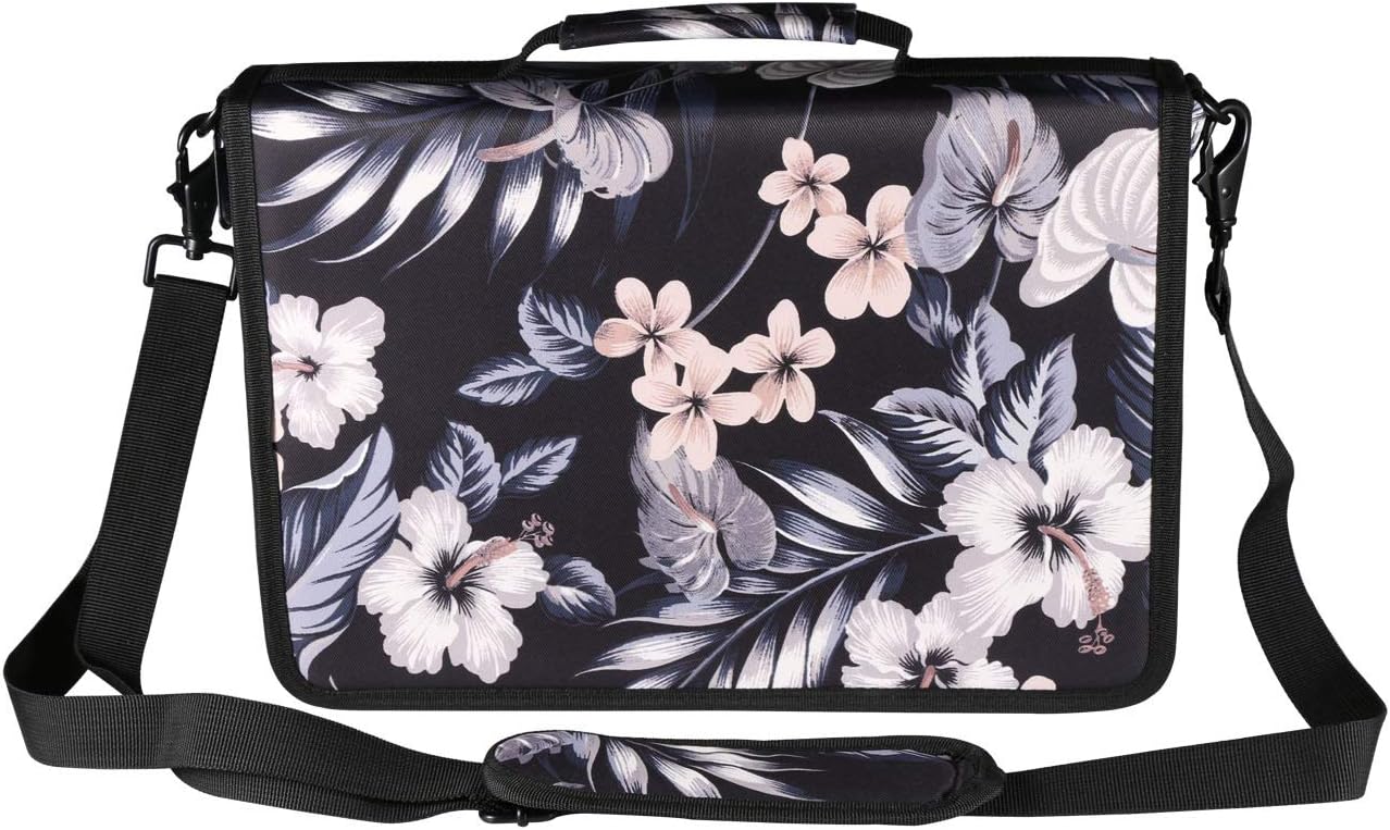 Birsppy OMALOO 160 Slots Oxford Pencil Case Students Pencil Holder Pouch Wrap Stationary Organizer for Travel, Office, School (Pencils not Included) (Grey Leaves)