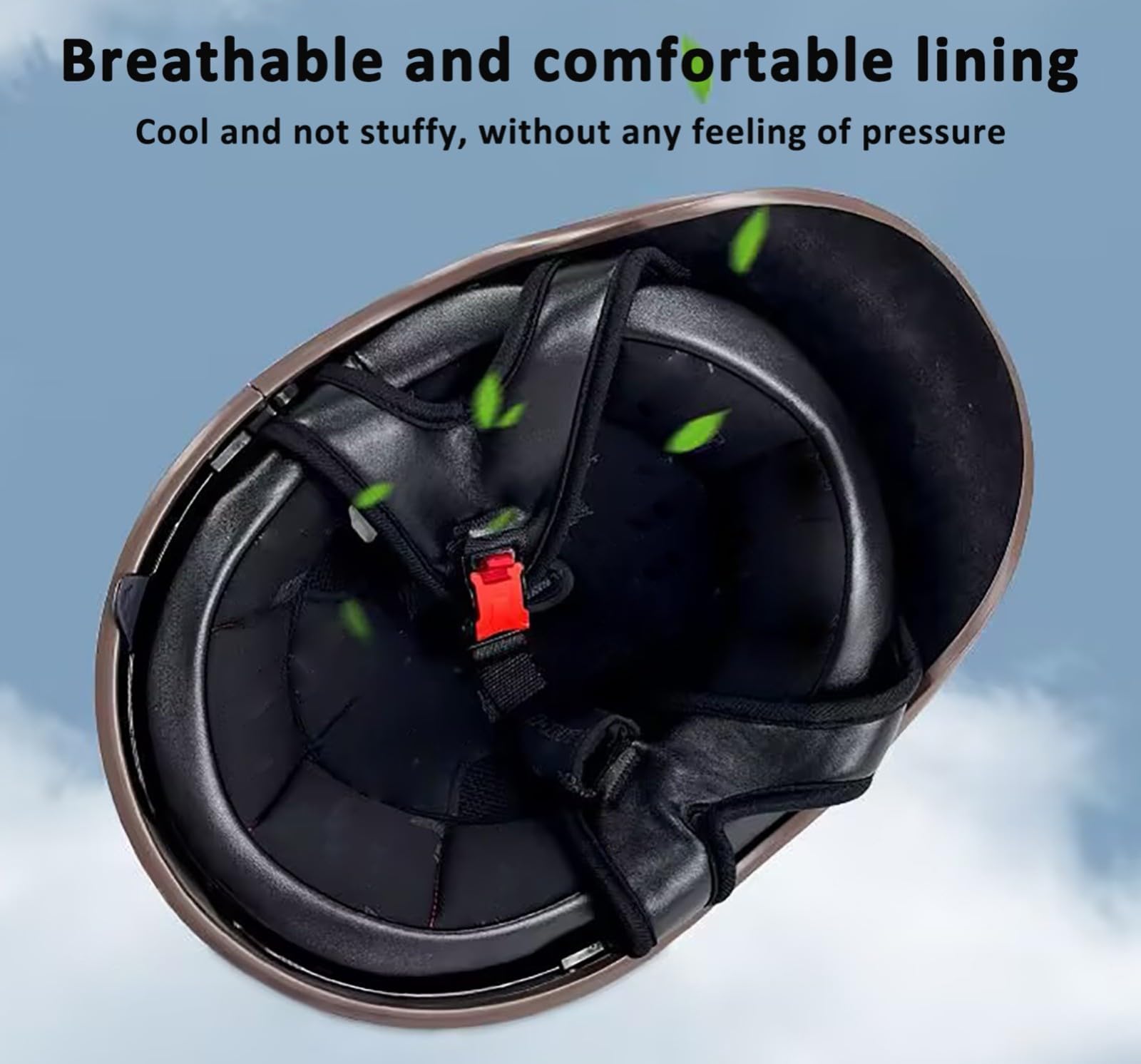 Kask typu jet retro dla dorosłych (mężczyzn i kobiet), ECE 22.06, kask do cruiser, motoroweru i skutera z wizjerem