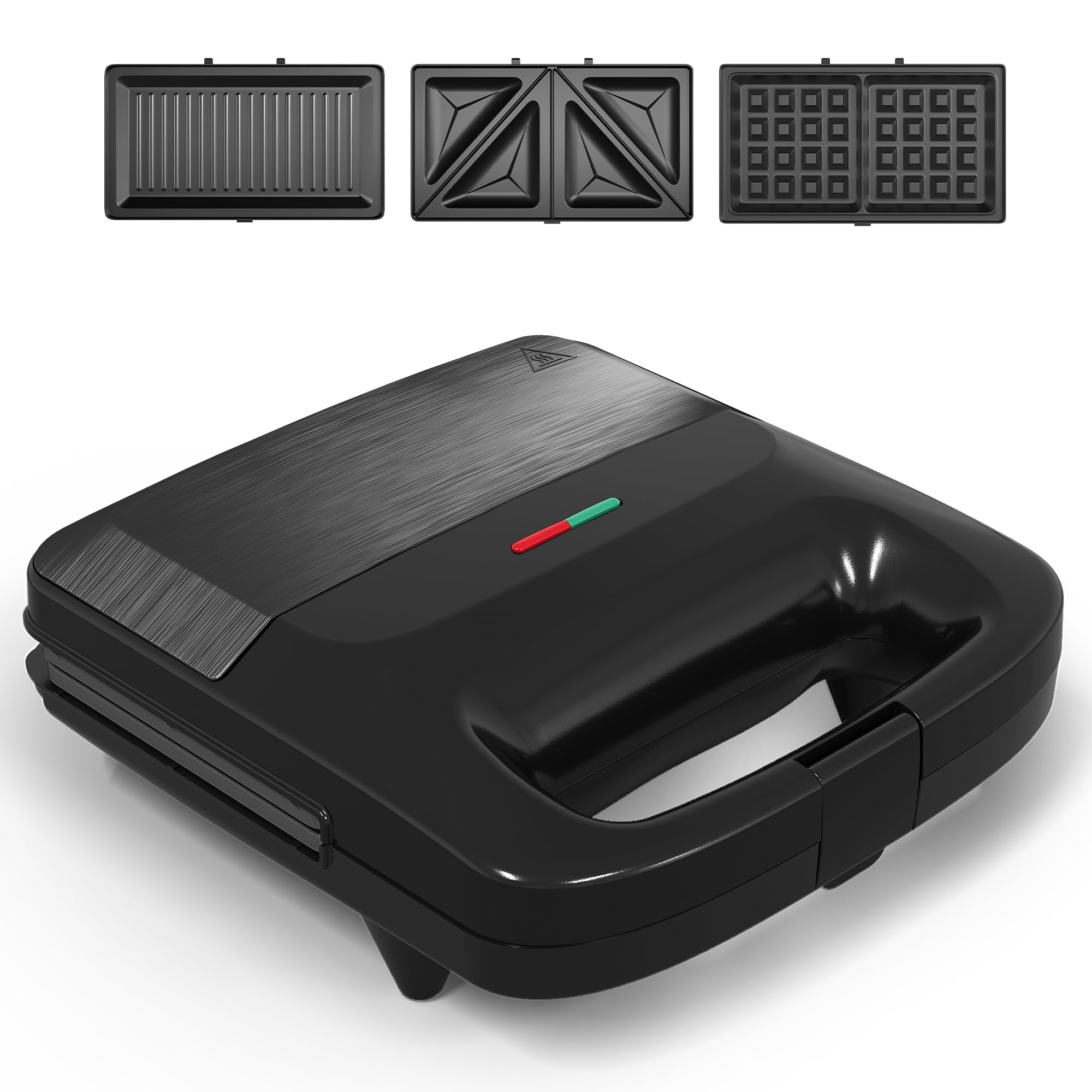 SUNVIVIPRO 3-in-1 Waffle, Grill & Sandwich Maker