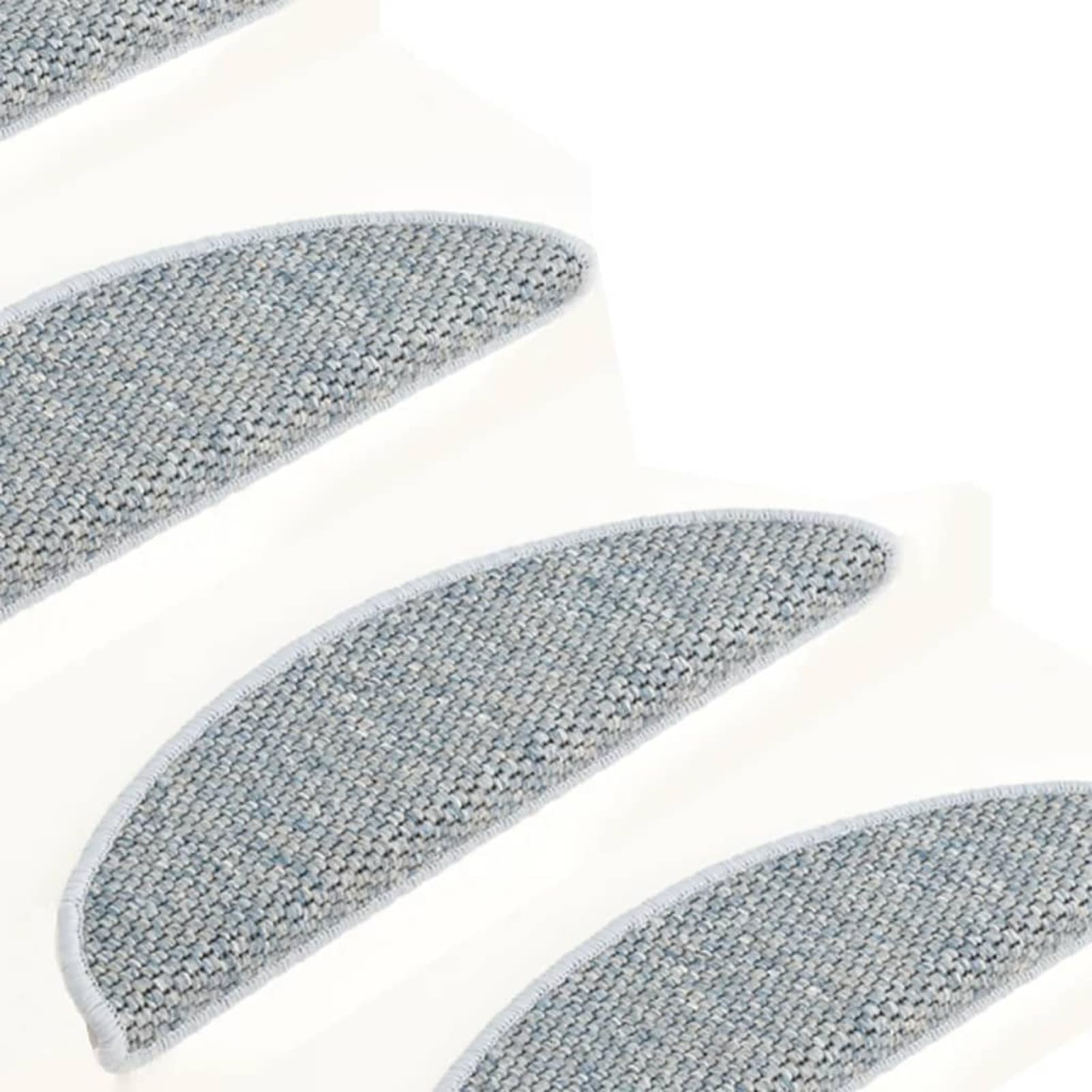 Homgoday Alfombrillas autoadhesivas con aspecto de sisal, 15 unidades, 65 x 21 x 4 cm, color azul, alfombrilla para peldaños de madera, alfombra de protección para escalones, adecuada para niños,