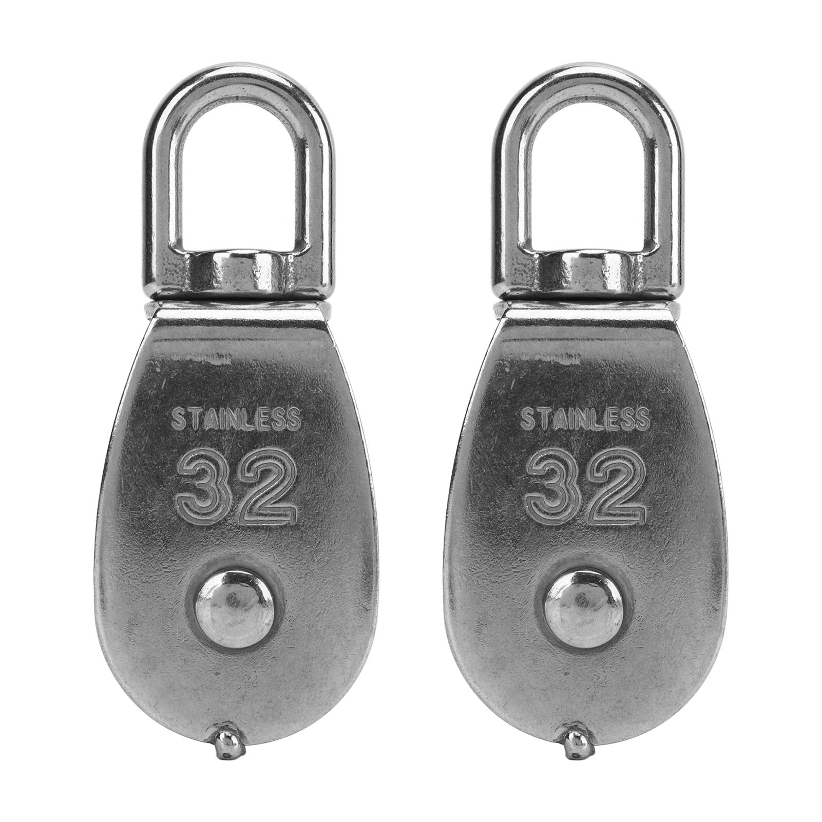 Set di 2 pulegge rotanti, in acciaio inox 304, con puleggia singola, attrezzatura per il fitness per risparmiare lavoro, per palestra domestica, movimento fluido per allenamento di resistenza