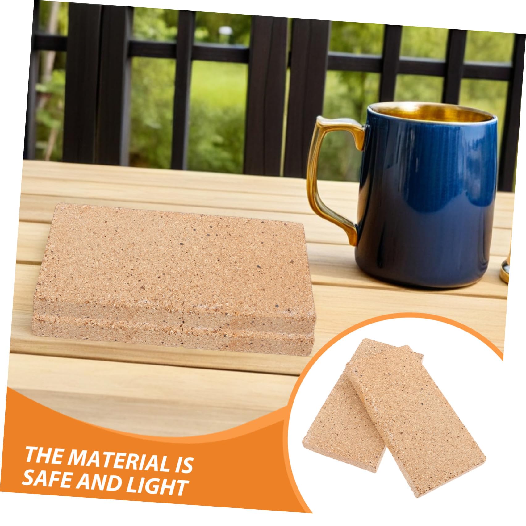Mattoni Refrattari Facili da Installare e Manutenere 2 in Argilla per Stufa a Legna e Grill per Riscaldamento Domestico e Intrattenimento Esterno