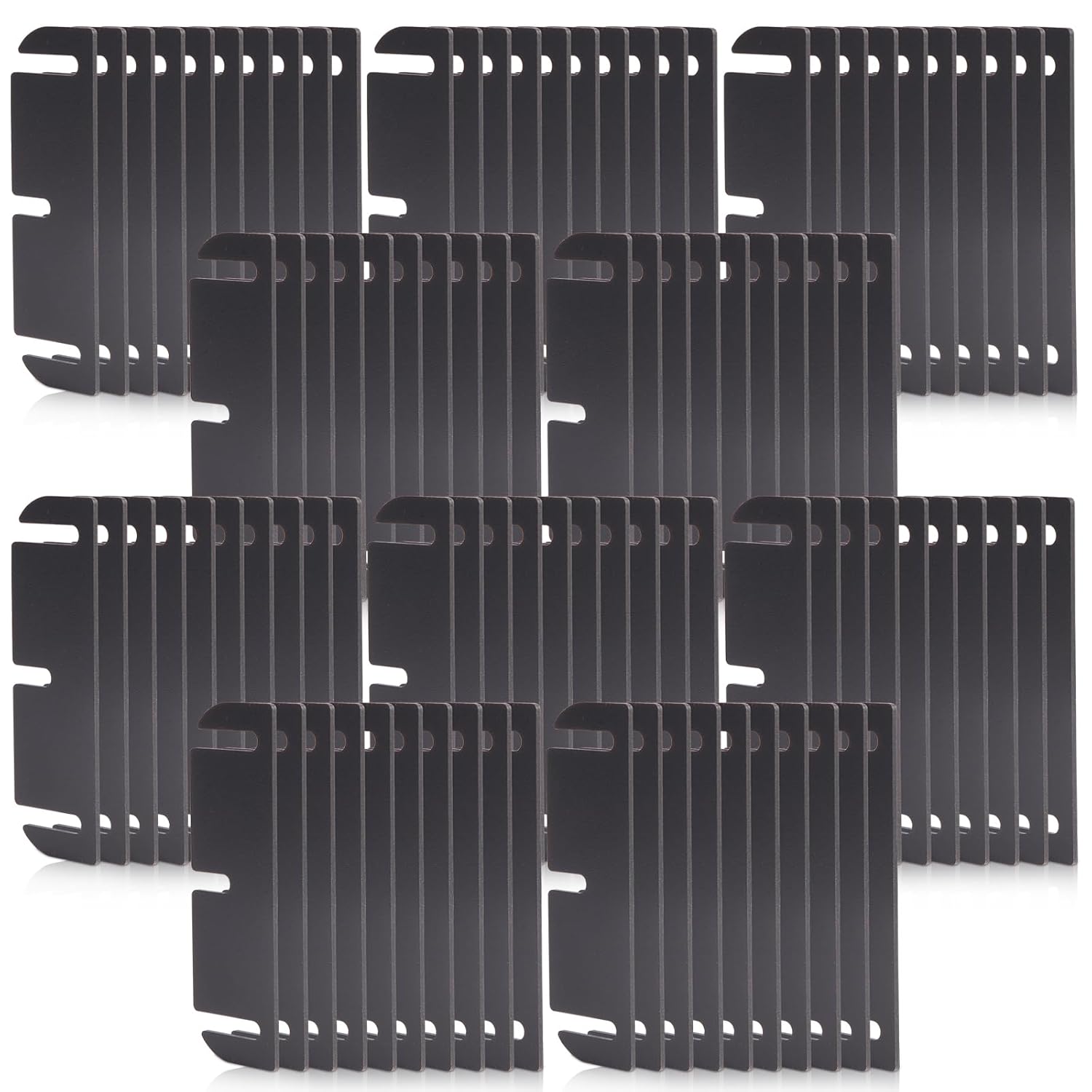 100 Pack Bulk Door Hinge Shims 3.5 Inch, 0.060 Inch Thick, Durable Plastic Spacers for Door Alignment, Fix Sticking & Sagging Doors, Trimmable Gap Filler for Air Leaks
