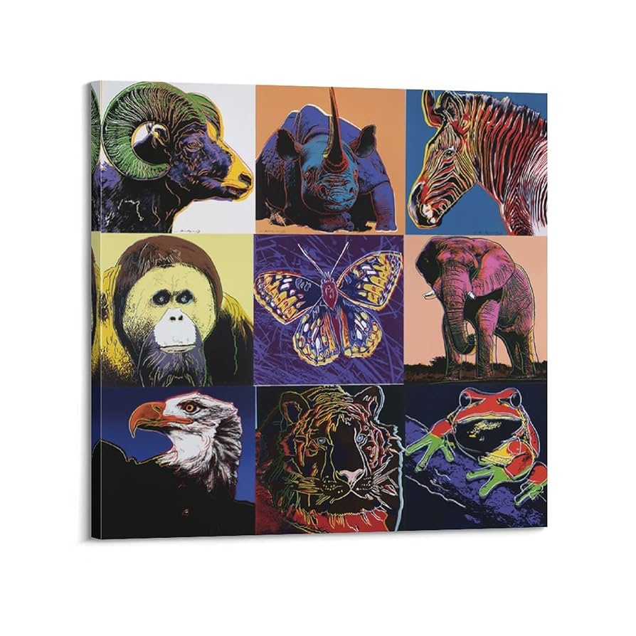 レア】アンディウォーホル 動物シリーズ ポスター 額3種