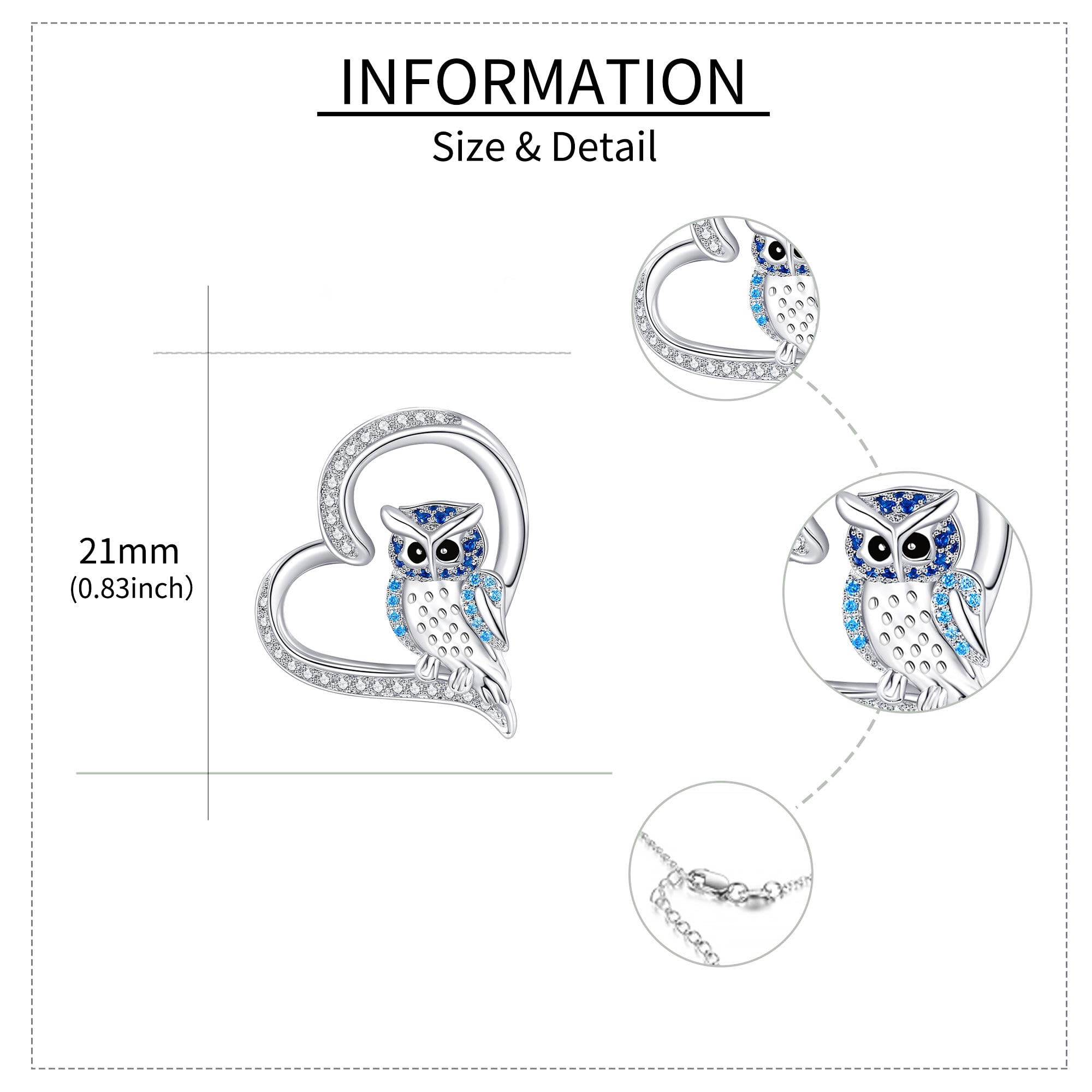 JERWLI Tier Halskette 925 Sterlingsilber niedliches Meerschweinchen/Eichhörnchen/Frosch/Pferd/Pinguin Herzanhänger Halskette Schmuck Geschenk für Frauen