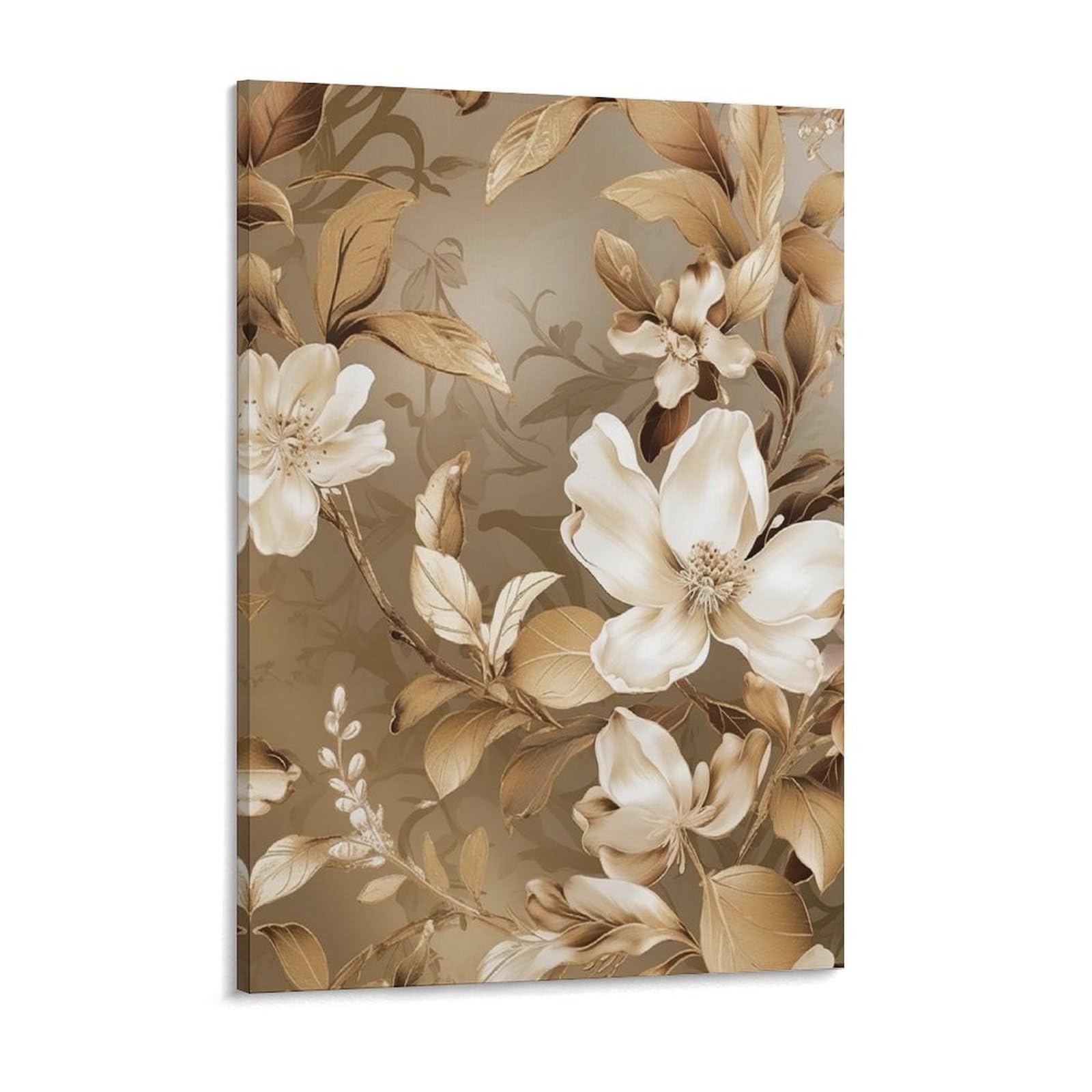 NTVOWPZO Flower Leaves Canvas Wall Art for Bedroom 18x24inch Canvas Prints Artwork for Walls Modern Picture Artwork Painting for Living Room Aesthetic Wall Paintings for Bathroom Kitchen Office Decor