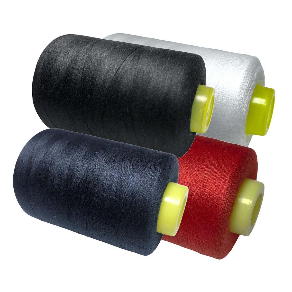 JYC Creative - 6 Bobine Di Filo Per Cucire In Poliestere - 4.500 Metri Per Rotolo - Resistente E Versatile Per Sartoria, Riparazioni, Ricamo - Colore Nero