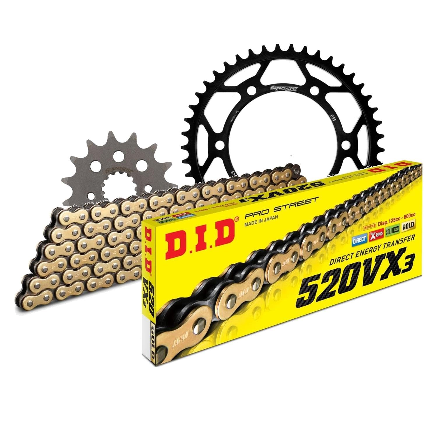 Juego de cadena de acero 520VX3/110 para Yamaha XT X R Z Tenere 660 ccm Bj. 2004-2016