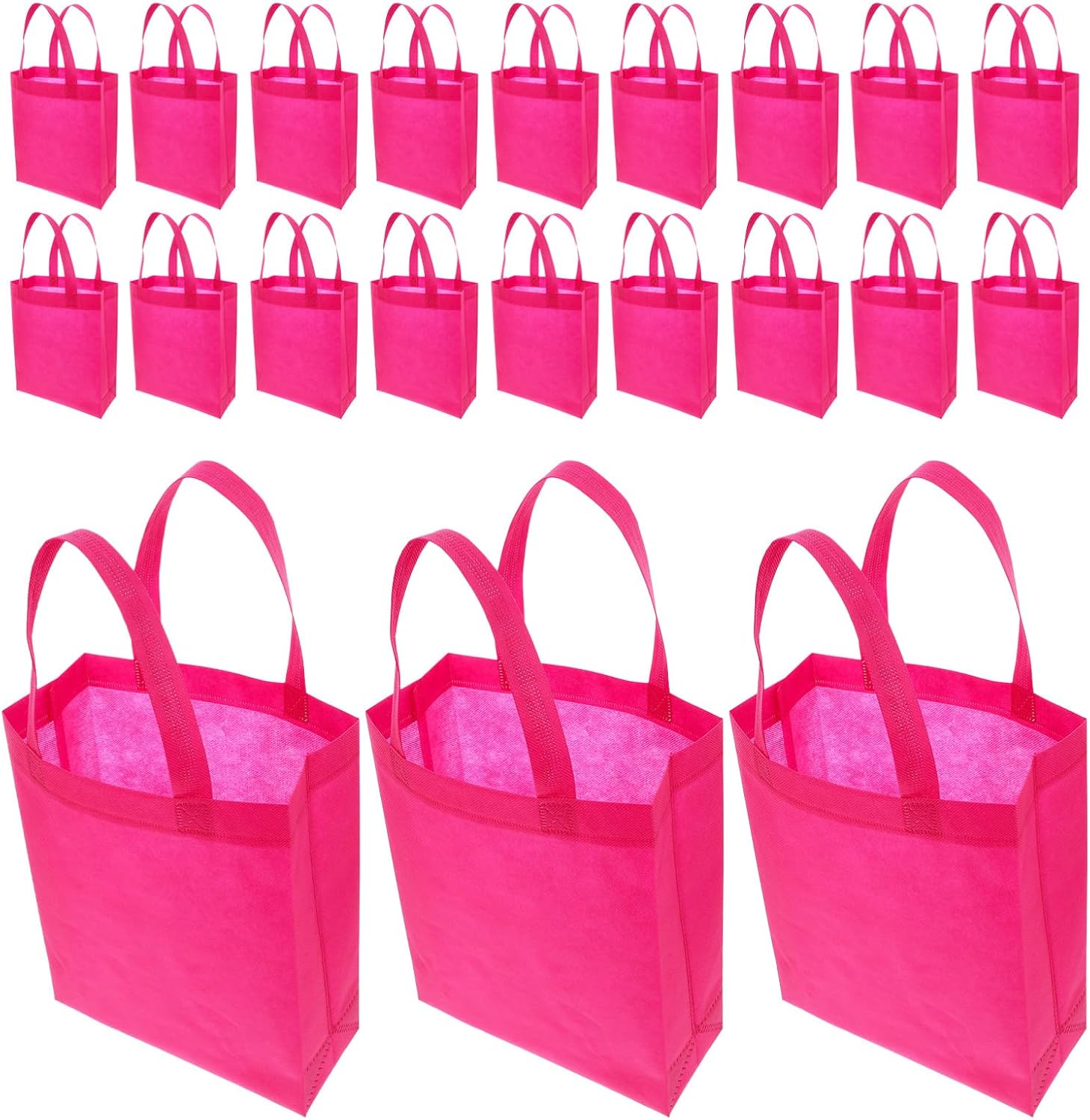 COLLBATH 30pcs Reusable Shopping Tote Bags Extra Non-woven Fabric Bags for Boys and Girls Heavy Duty Grocery Storage Diy Canvas Tote Handles for Christmas Party Supplies