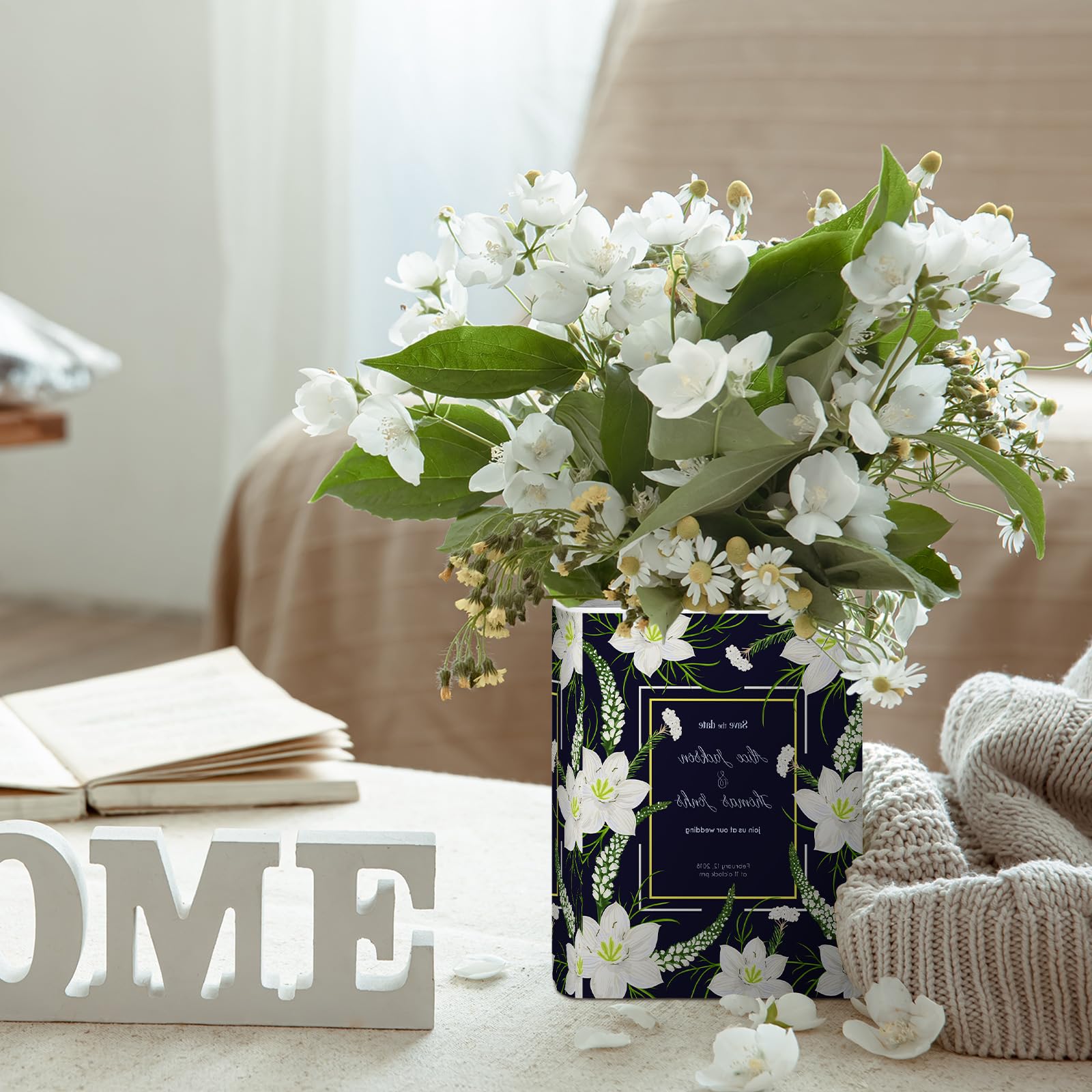 Honeydak 3 x 15 cm große Vase in Buchform, bereit zum Bemalen Ihrer eigenen Keramik
