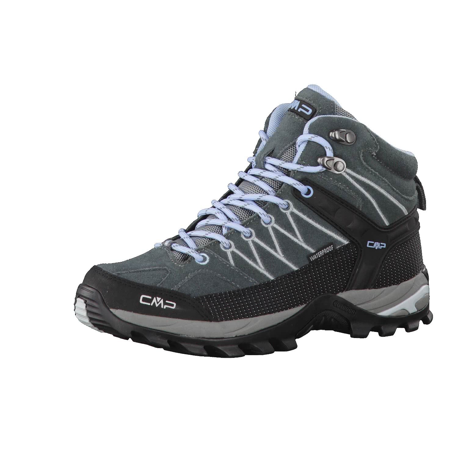 CMP Women's Rigel MID WMN Trekking Shoes WP, Graphite Light Blue, 4 UK
