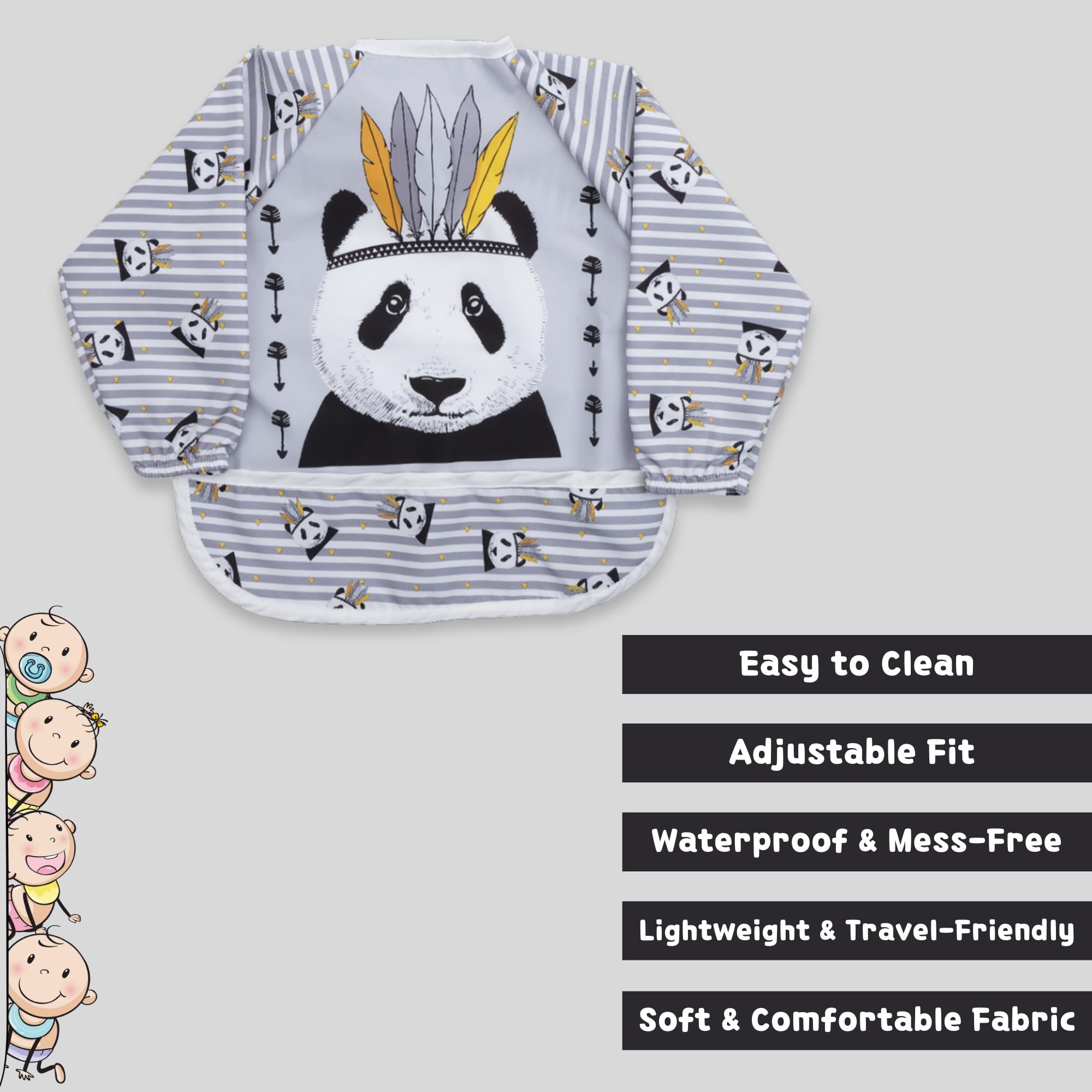 Baby Bibs for Feeding, Waterproof, Soft, Adjustable, Easy to Clean, Lightweight, Comfortable for Infants and Babies (1 - Image 4