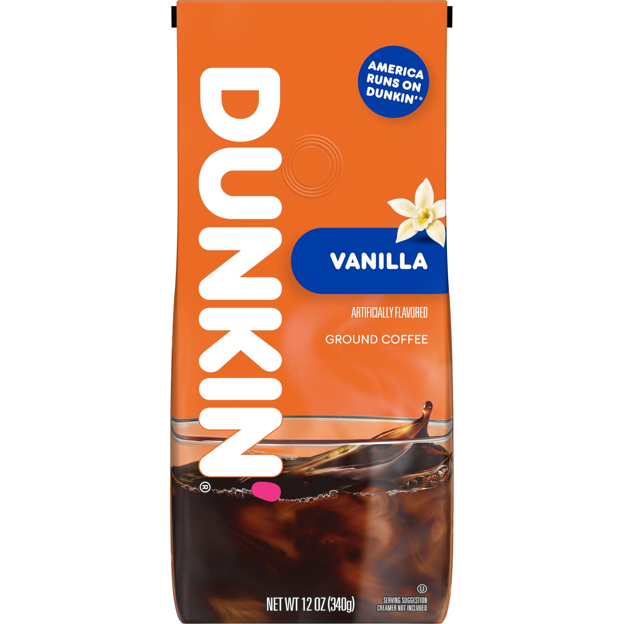 Dunkin' Donuts® French Vanilla Coffee, 12 Oz Bag...