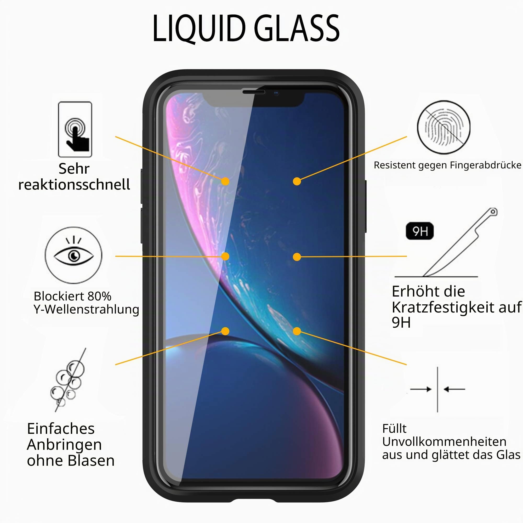 ProofTech Flüssigglas-Displayschutz für alle Smartphones, Tablets und Uhren, abwischbar, Nano-Schutz für bis zu 4 Geräte – Flasche
