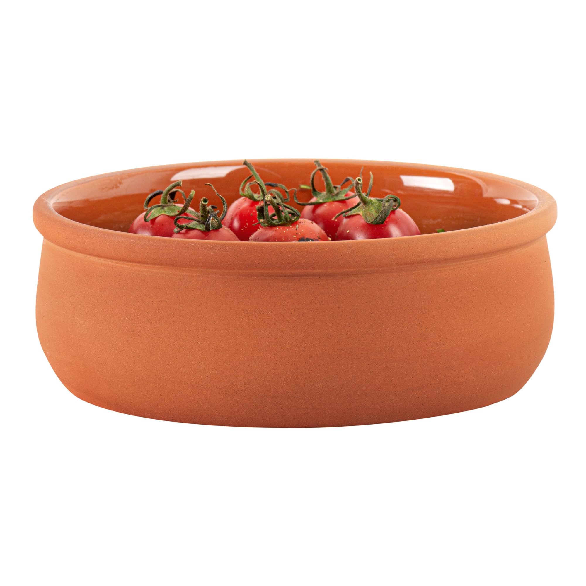 Restaurantware -Terra Tek - Cazuelas in terracotta, 10 pentole in terracotta smaltata marrone per cucinare, pronte per il forno, microonde, pentole da portata in terracotta, lavabili in lavastoviglie,