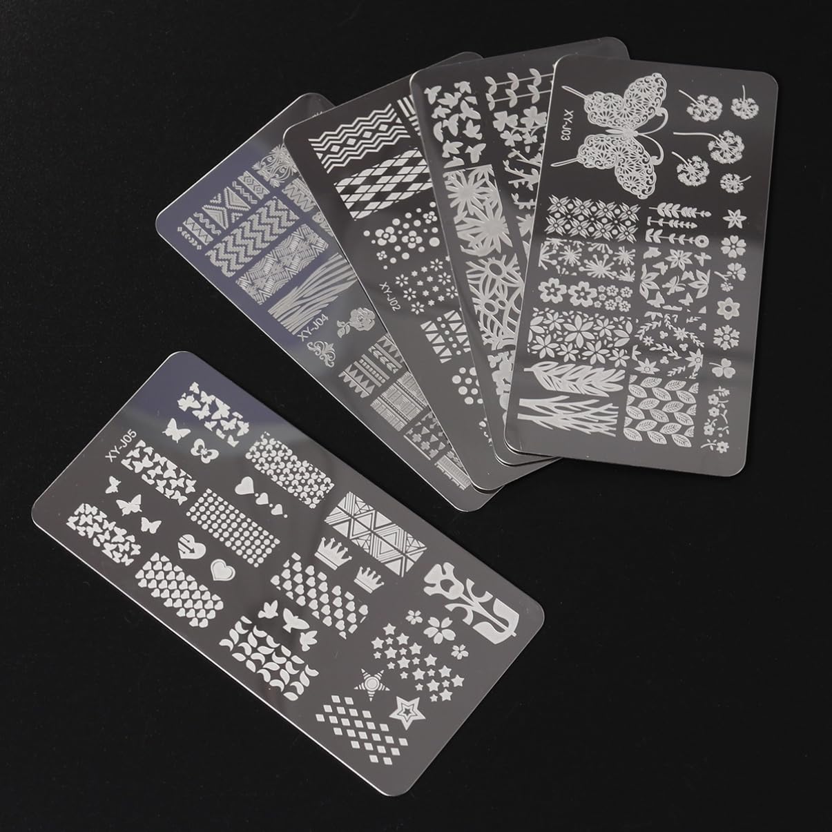 FRCOLOR 15pezzi Piastre Per Stamping Unghie Inossidabile Di Template Per Nail Art Facile Applicazione e Design Unico Per Manicure e Saloni Di Bellezza