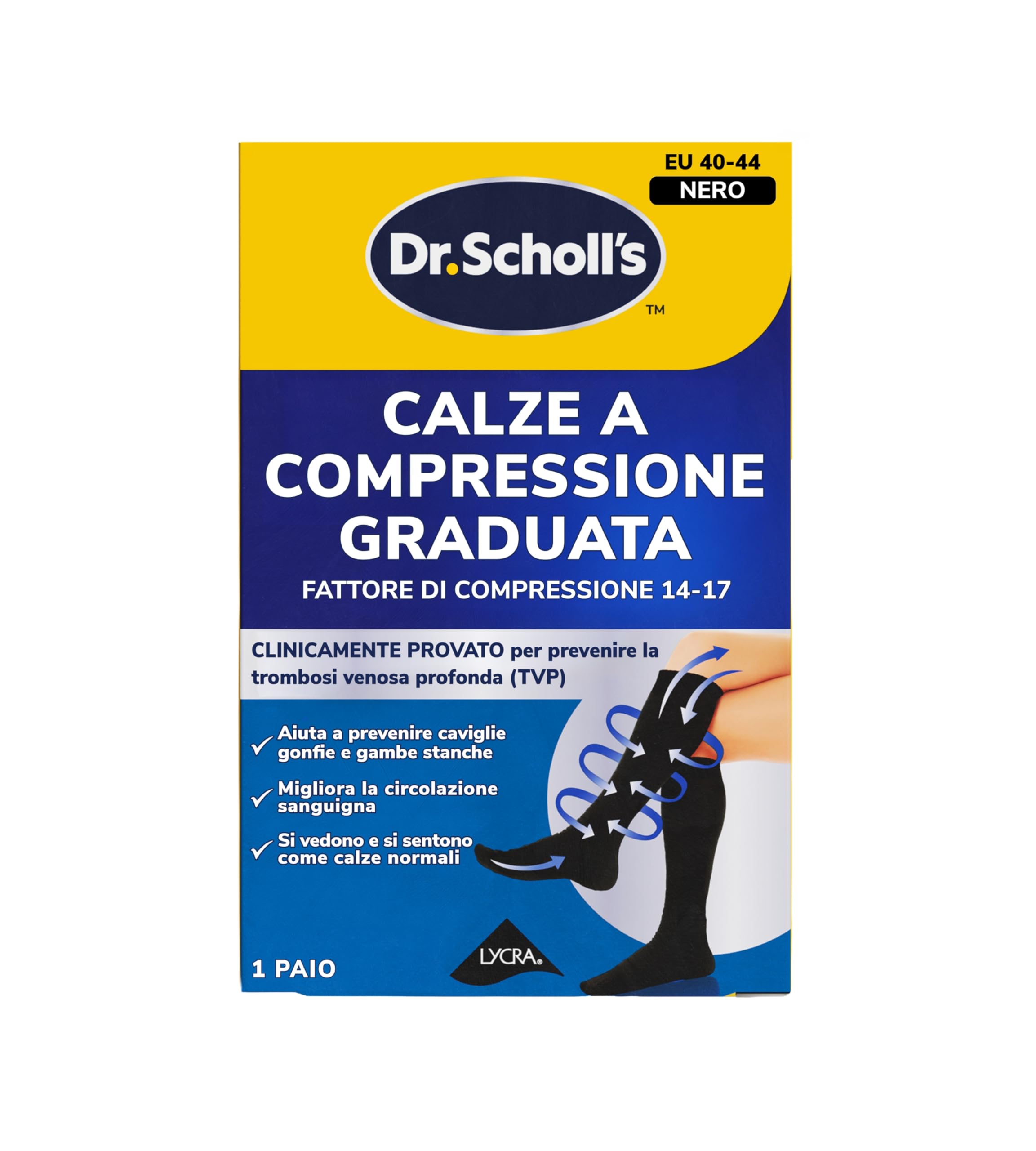 Dr. Scholl’s Flight Socks Calze a compressione graduata per viaggi in aereo