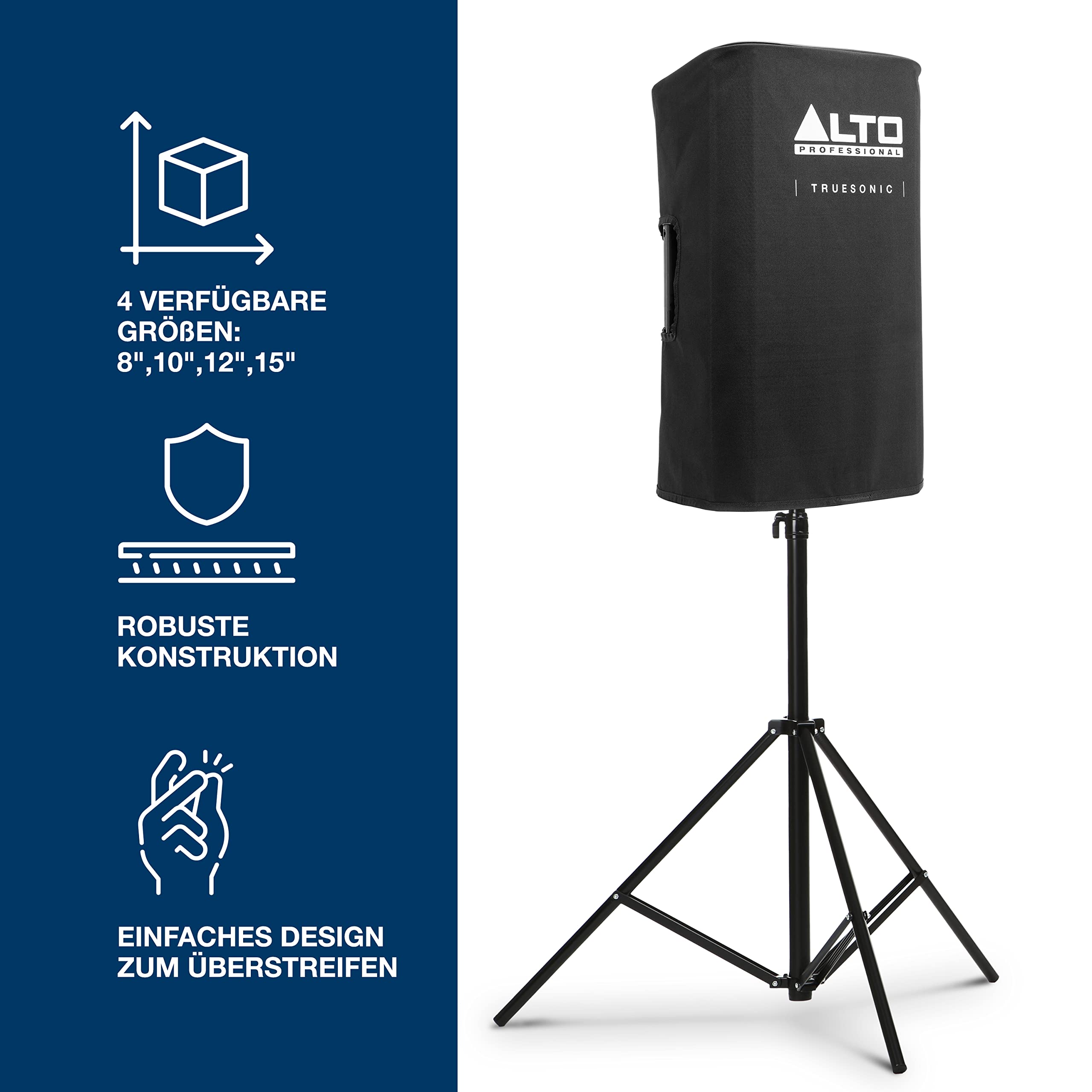 Alto Professional TS412 - 2500W 12" Aktiver PA-Lautsprecher mit 3-Kanal Mixer, Bluetooth-Streaming, Drahtloser Lautsprecherkopplung, DSP und Schutzhülle