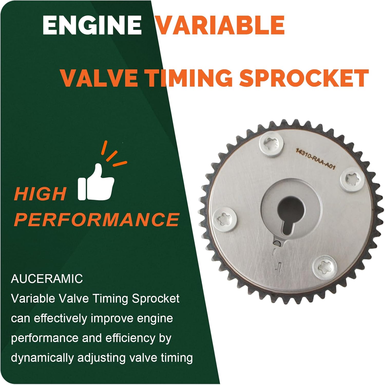 14310-RAA-A01 Engine Variable Valve Timing (VVT) Sprocket Fits for 2003-2011 Honda Accord Element 2.4L L4 DOHC Replaces 3T1009