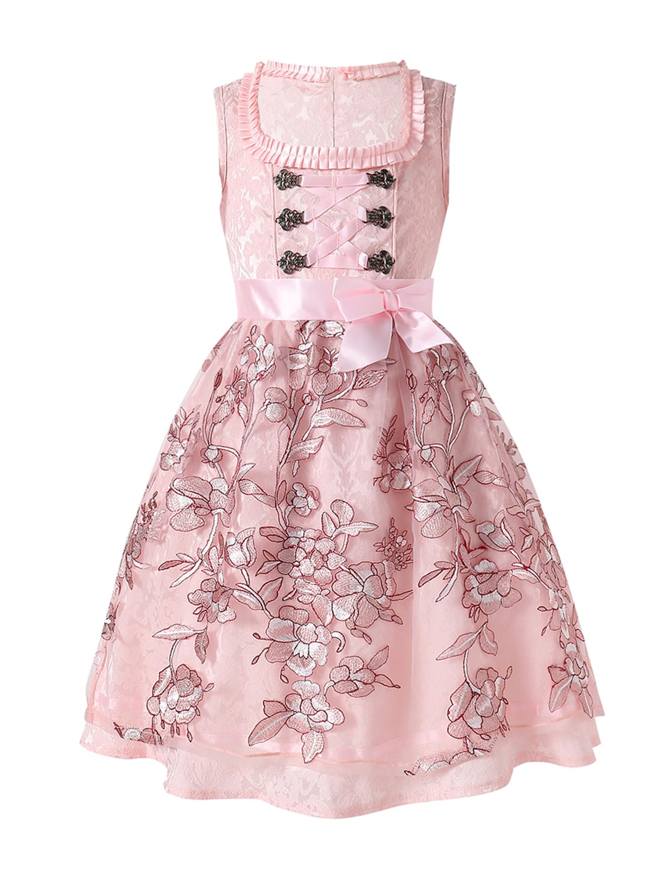 Deutsches Dirndlkleid für Mädchen, Kostüme für das bayerische Oktoberfest, Kostümkleid mit Schürze, Partykleider für Kinder im Alter von 4–12 Jahren