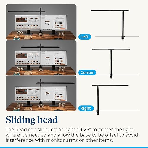 Miniatura 4 de UPLIFTDESK Lámpara deslizante con abrazadera flexible – Lámpara LED de escritorio de oficina con abrazadera con 6 niveles de brillo y 4 temperaturas