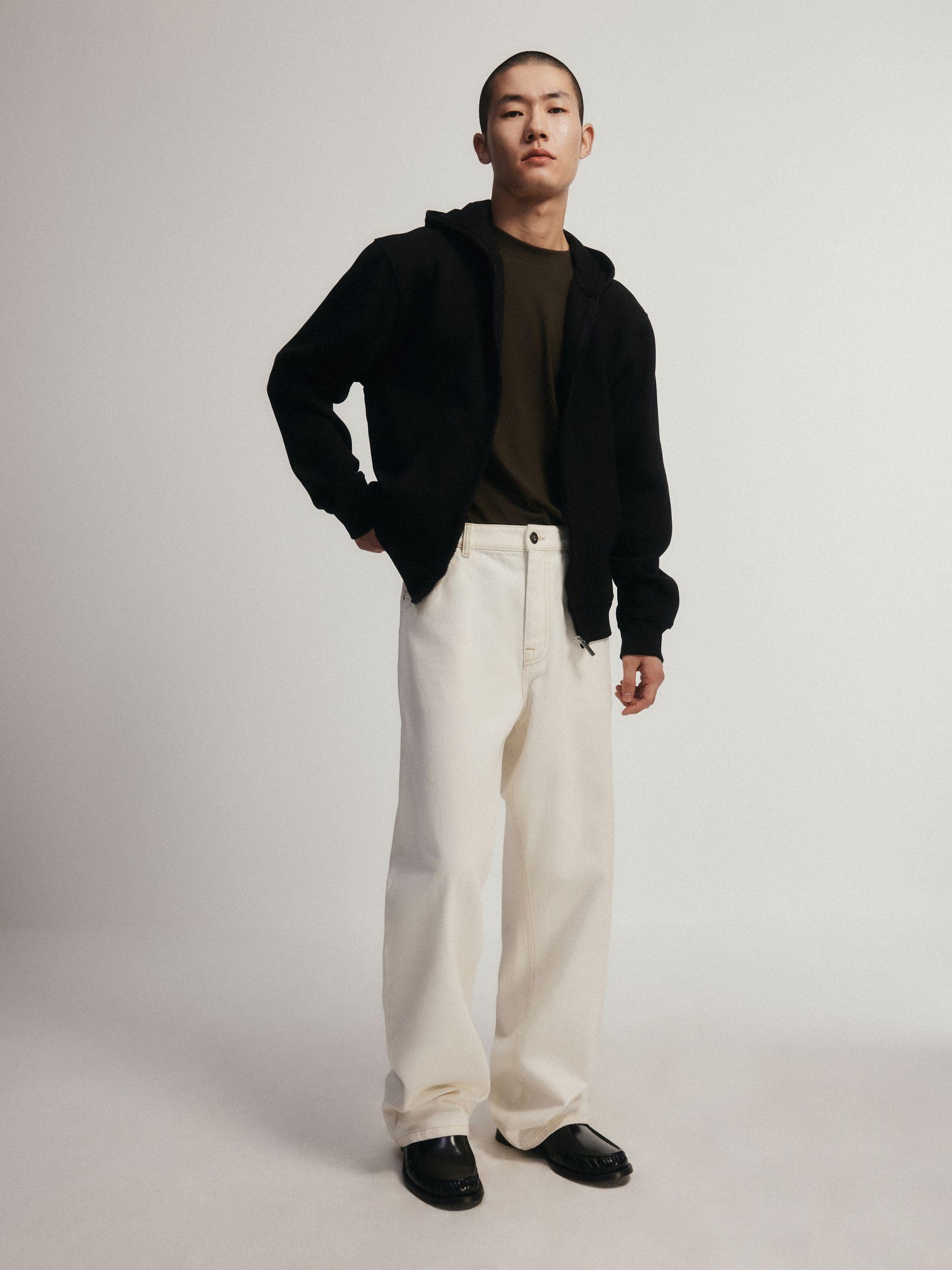 THE SET Hombres Pack de 3 Sudaderas con Capucha y Cremallera