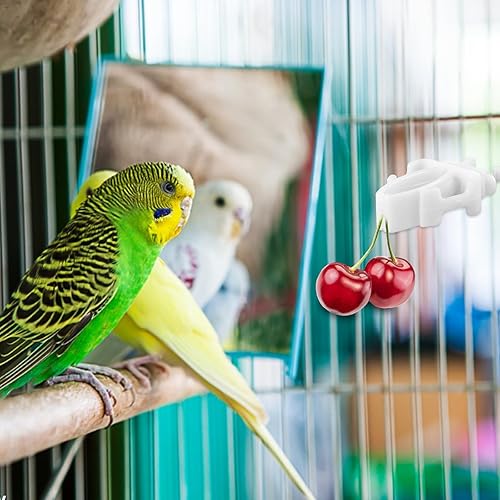 Miniatura 7 de KALIONE 6 soportes para alimentos, de plástico, apto para loros, canarios, cacatúas, pinzones y otros animales pequeños