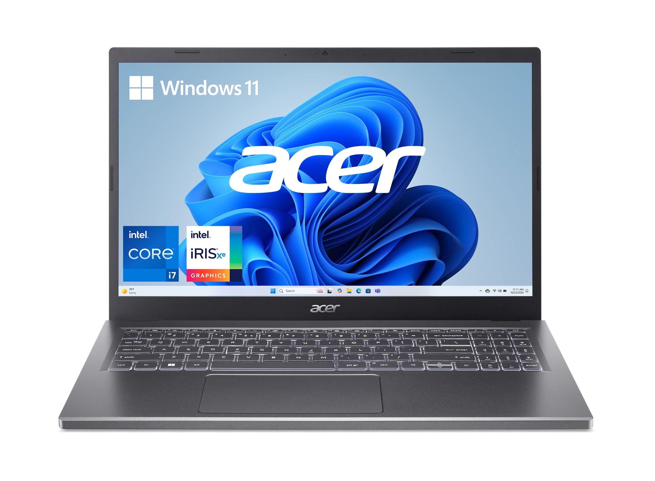 Acer Aspire 5 15 Slim Laptop | 15.6" FHD IPS Touch 1920 x 1080 | Intel Core i7-1355U | Intel Iris Xe Graphics | 16GB LPDDR5 | 512GB Gen 4 SSD | Wi-Fi 6E 802.11ax | Backlit Keyboard |