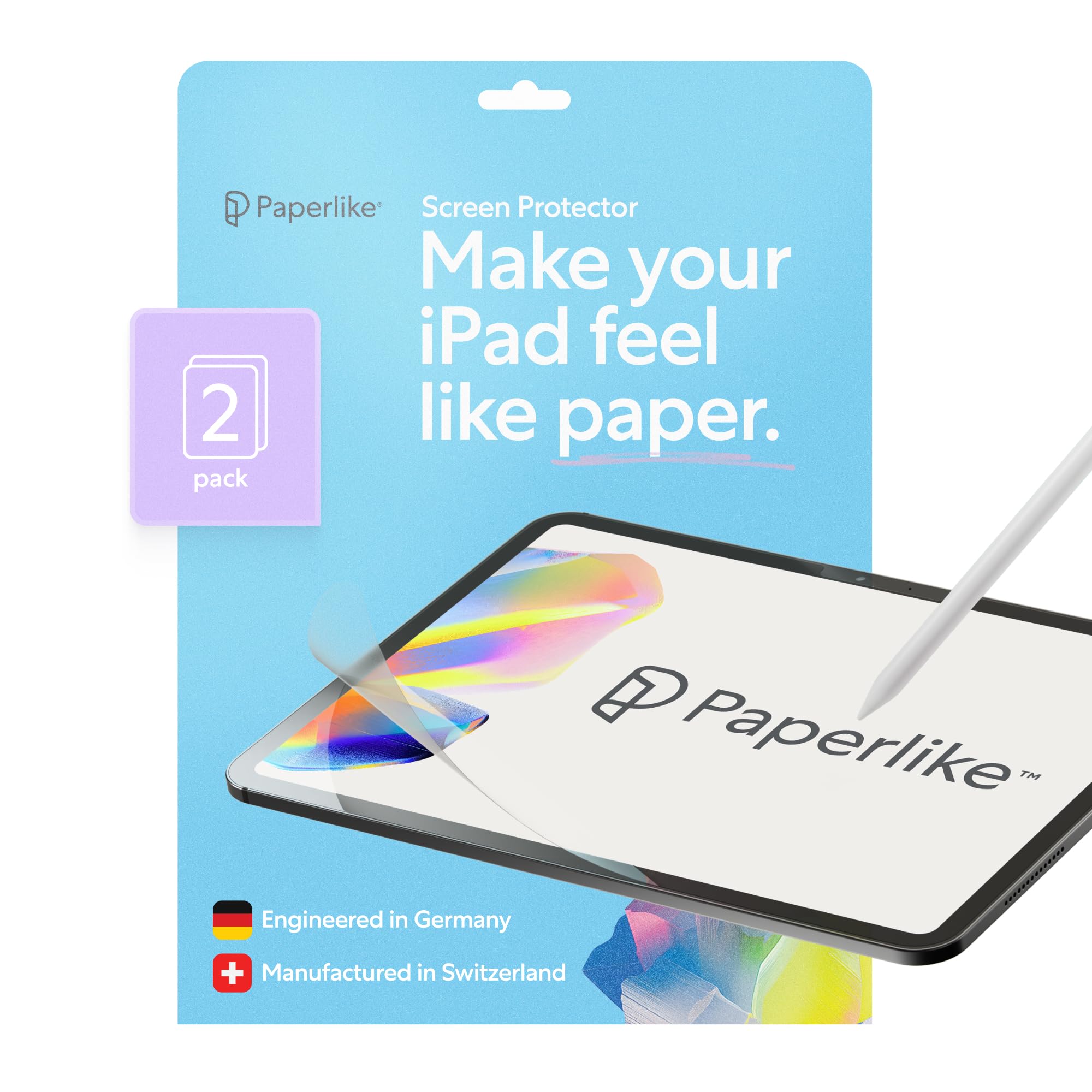 Paperlike® 3 Folie für iPad Pro 11" (M5,M4) | Das originale Papiergefühl, entwickelt für stress- und blasenfreie Installation (Butterfly), schützt die Pencil-Spitze