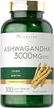 Carlyle Ashwagandha Supplement for Women and Men | 3000mg | 300 Capsules | Herb Root Extract with Black Pepper | Non-GMO and Gluten Free