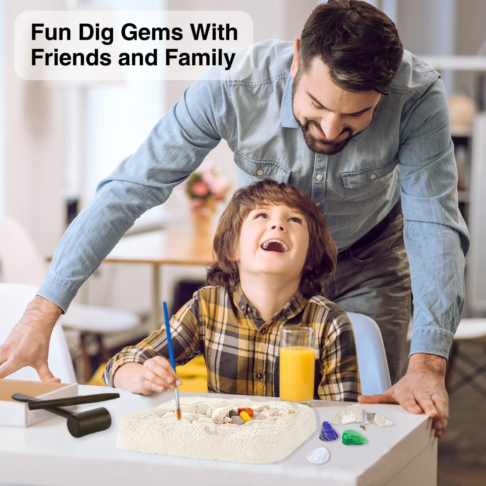 Eggbox Vulkan Edelsteine Ausgrabungsset - 12 Echte Mineralien Für Kinder Ab 6 Jahre
