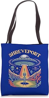 Shreveport Alien UFO Abduction Retro Sci-Fi Art Tote Bag