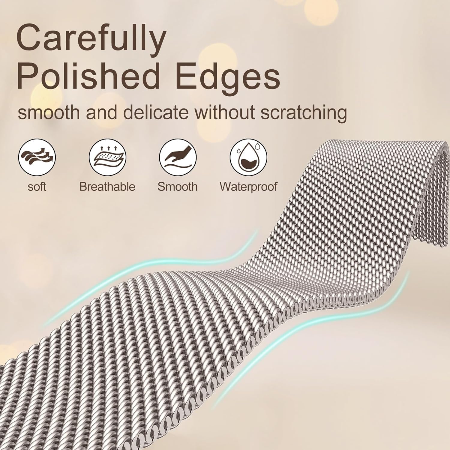 Cinturino Metallo Compatibile con Cinturino Apple Watch 44mm 40mm 41mm 42mm 45mm 46mm 49mm 38mm Donna Uomo, Aggiornato per iWatch Serie 11 10 9 8 7 6 5 4 3 2 1Ultra SE 3 2 1 con Doppio Magnetico