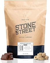 Stone Street Flavored Ground Coffee, Chocolate Hazelnut, Freshly Roasted, 100% Colombian Arabica, Gourmet Coffee, Medium Roast, Sweet Chocolately Nutty Flavor, 1 LB