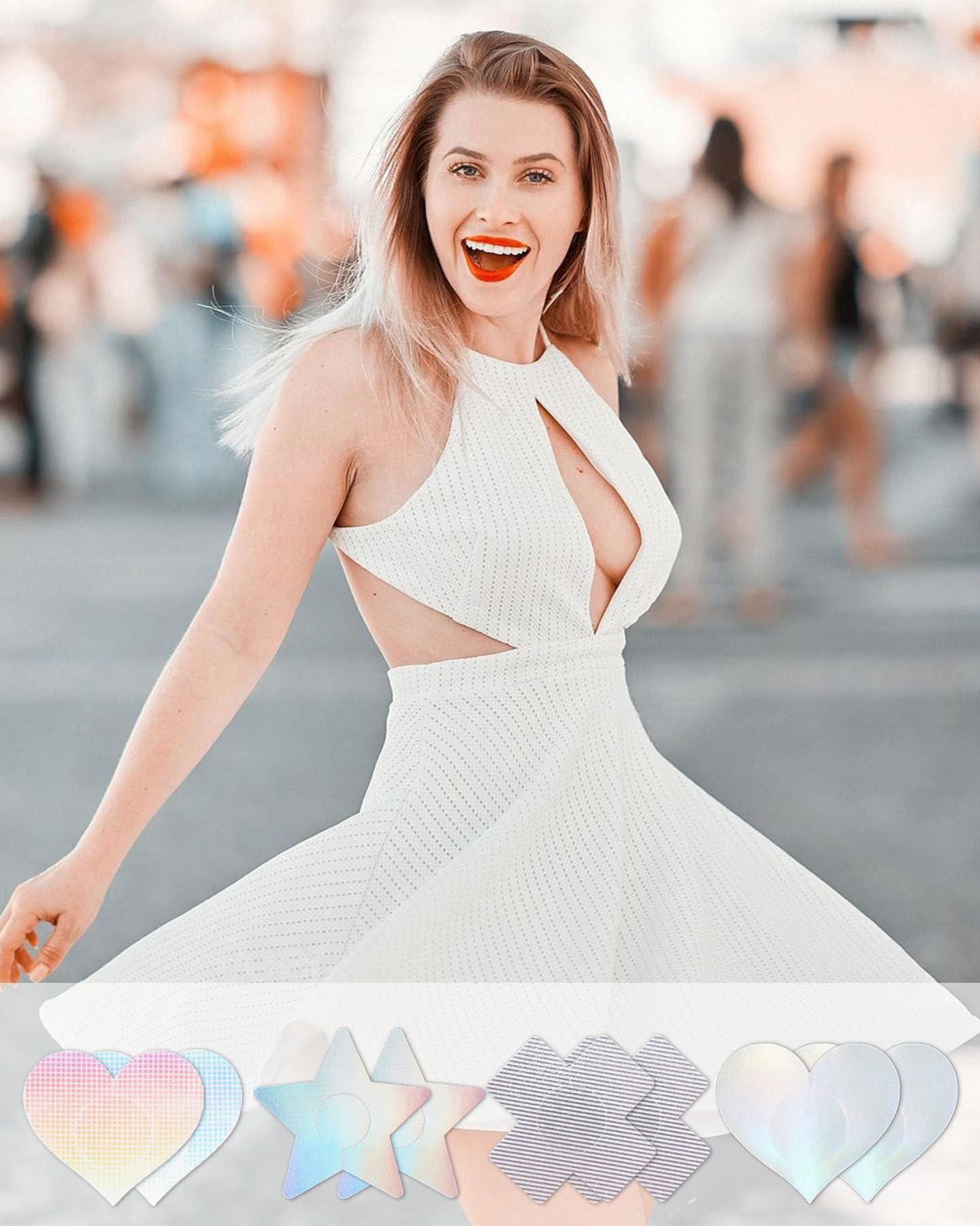 CICKEE Pasties Rave Pack 27 Pairs Multicolor Nipple Covers Pasties Glitter Pasty: Multicolor-pink-purple-silver 27