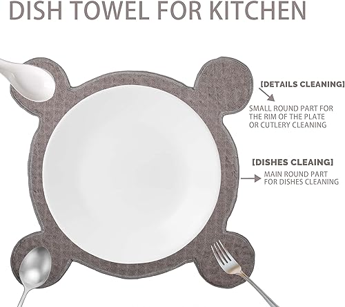 Miniatura 2 de Sincey Toallas de cocina para cocina, lavado y secado rápido, paquete de 4 unidades, multiusos, toallas de limpieza absorbentes de tejido de gofre