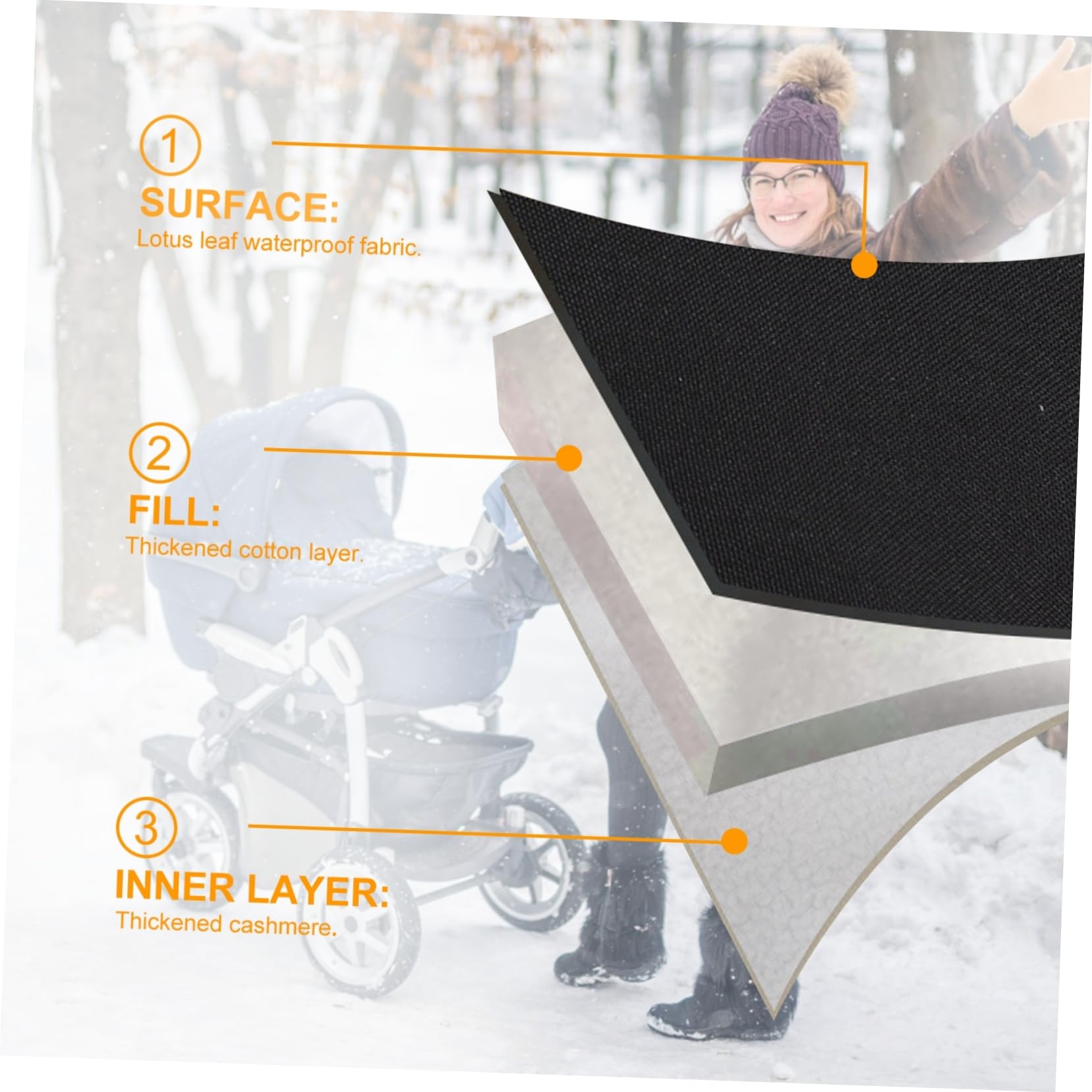 LIFKOME 2pares Guantes Calentadores De Manos Para Cochecito Impermeables y Aislantes Protege Tus Manos Del Frío Invierno Accesorios De Cochecito Para Paseos Al Aire