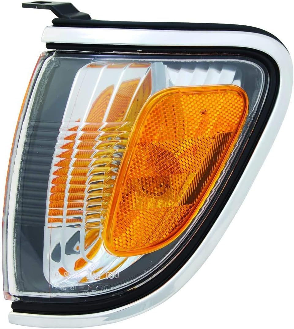 18-5716-90 81620-04080, TO2520161 Parking Side Marker Cornering Light w/Bulb Chrome 01-04 Tacoma Front Left(Driver)