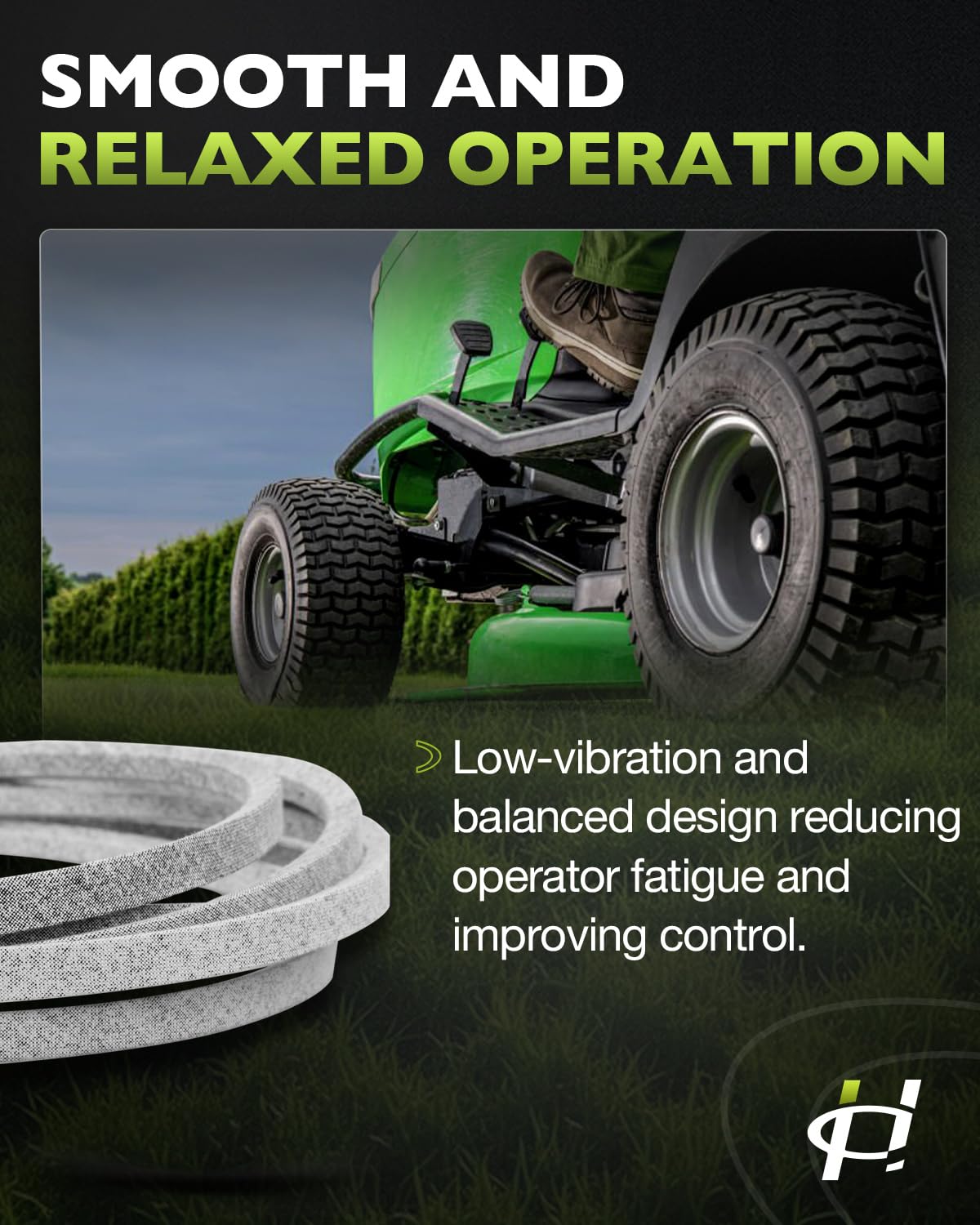 Cinghia di trasmissione per tosaerba M169500, 27,7 x 1,5 cm, compatibile con John Deere X330, X350, X354, X370, X380, X384, X390, X394, X570, X580, X584 X590 con tavola da 122 cm