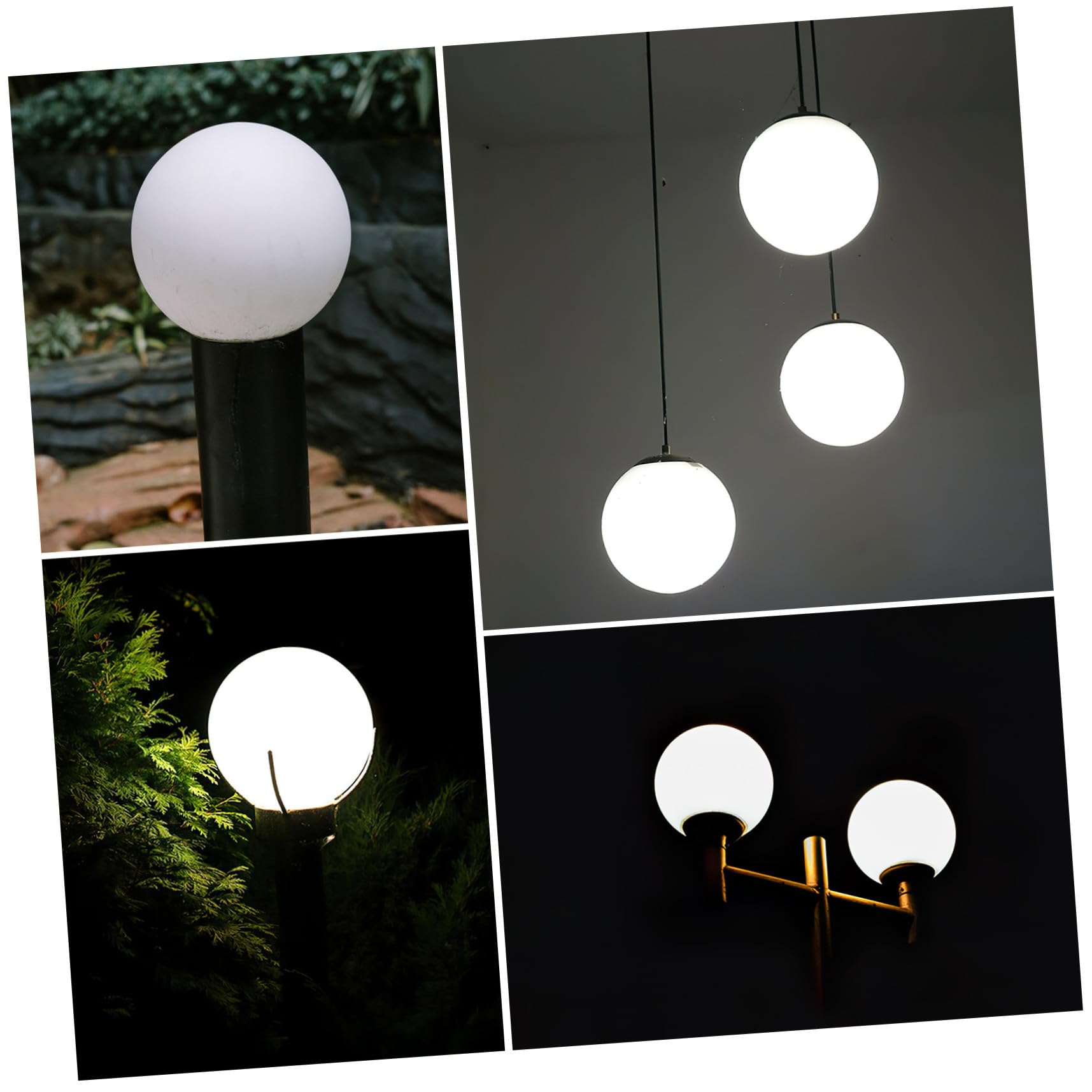 MAGICLULU Paralume in Vetro Smerigliato Bianco Latte Diametro 15 CM, Coprilampada Sferico per Lampadari, Adatto a Sale da Pranzo e Soggiorni