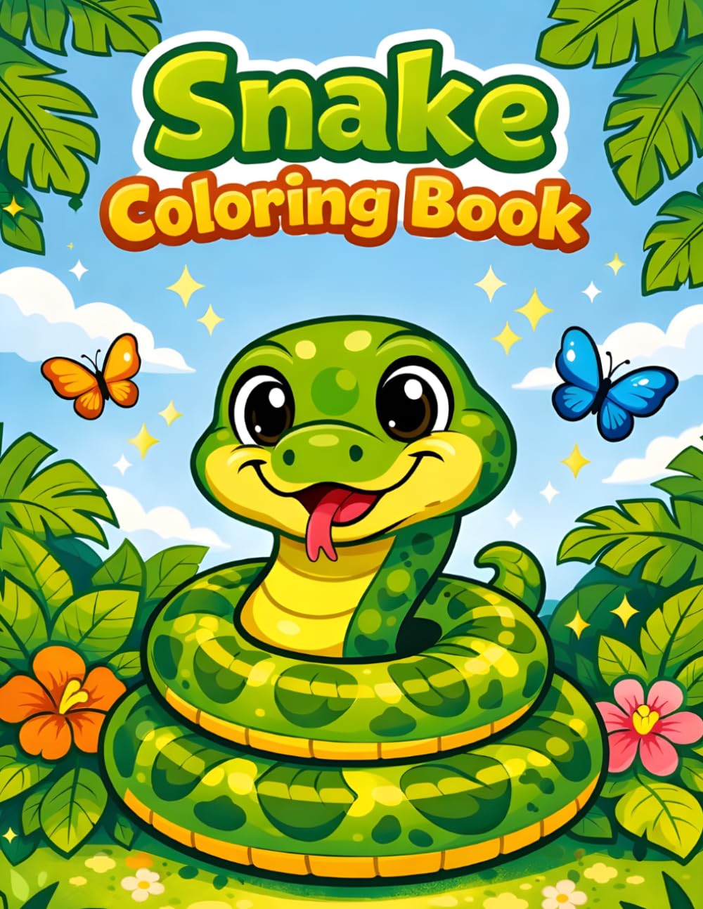 Snake Coloring Book: Simple & Amazing Snake Designs for Kids to Color, Awesome Illustrations of Snakes