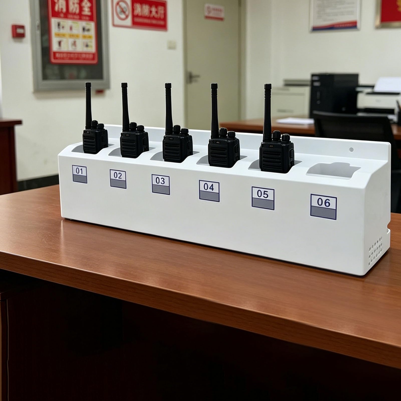 Organizer Ścienny Walkie Talkie 2 Way Radio Organizator Rack | Strażak Multi Unit Handheld Radio Holder,Uniwersalny Futerał Radiowy,Uchwyt Walkie Talkie z podstawą ładującą,dla szkoły