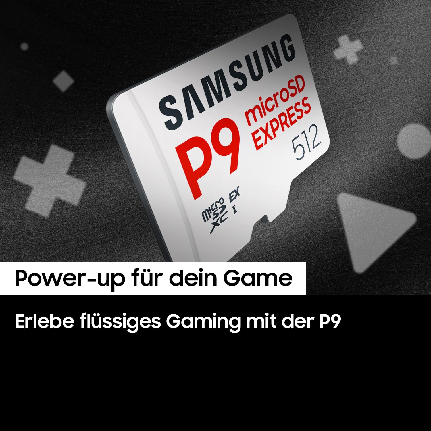 Samsung P9 Express microSD Express 256 GB, High-Speed Gaming Speicherkarte für Nintendo Switch 2, bis 800 MB/s Lesen, bis 200 MB/s Schreiben, Für 4K UHD Video, Konsolen und Kameras, MB-MK256T/WW
