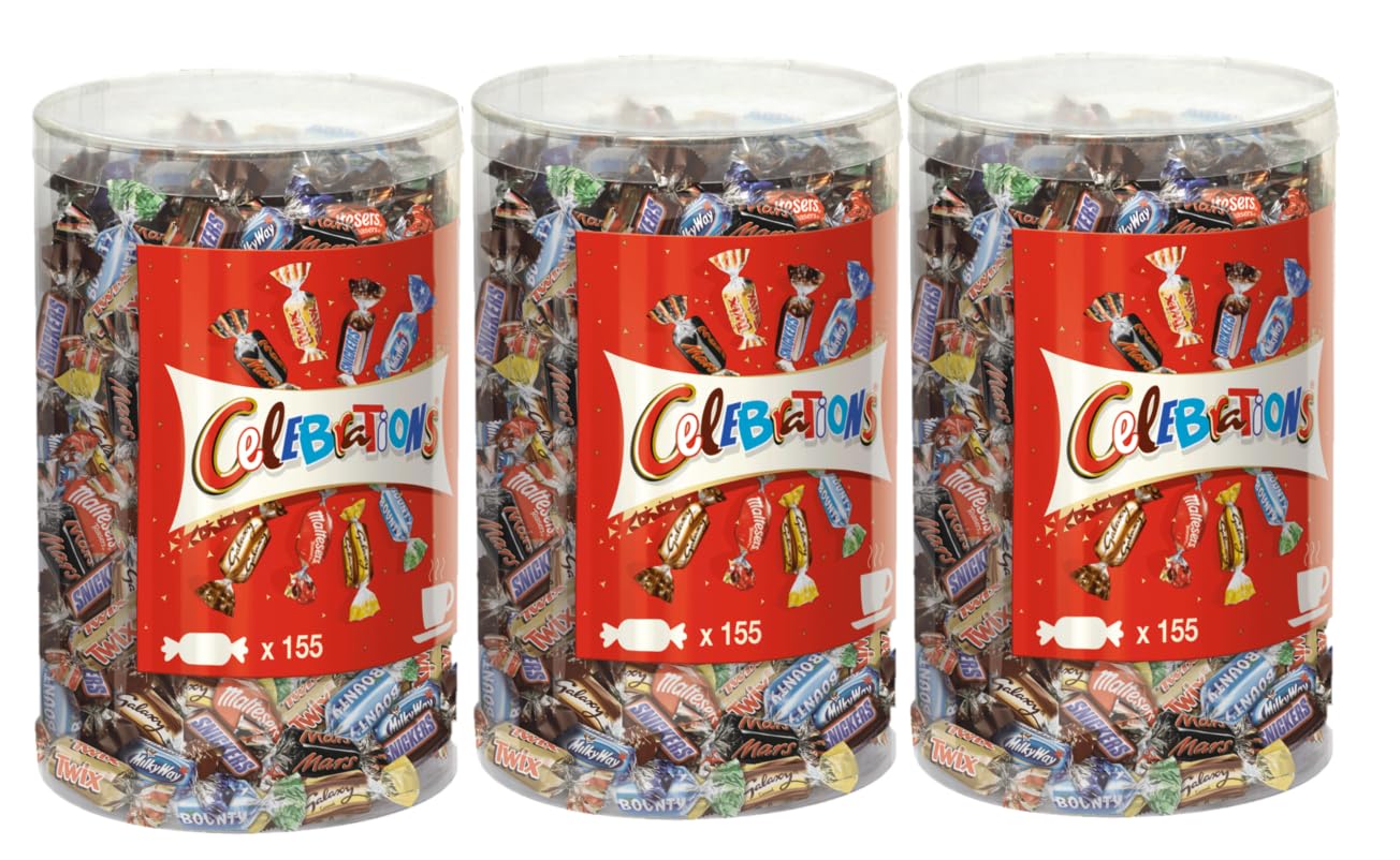 CELEBRATIONS 3x1,435kg Mini-Schokoriegeln Maltesers Galaxy Snickers