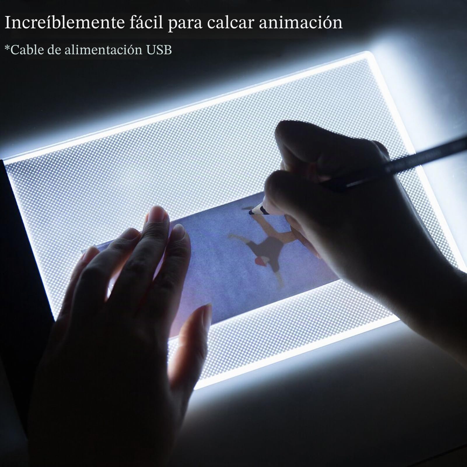 Kit de libro con bloc de luz para dibujar y trazar con 300 hojas de papel preperforado de primera calidad, caja de luz LED para hacer flipbooks de animación con tornillos de encuadernación
