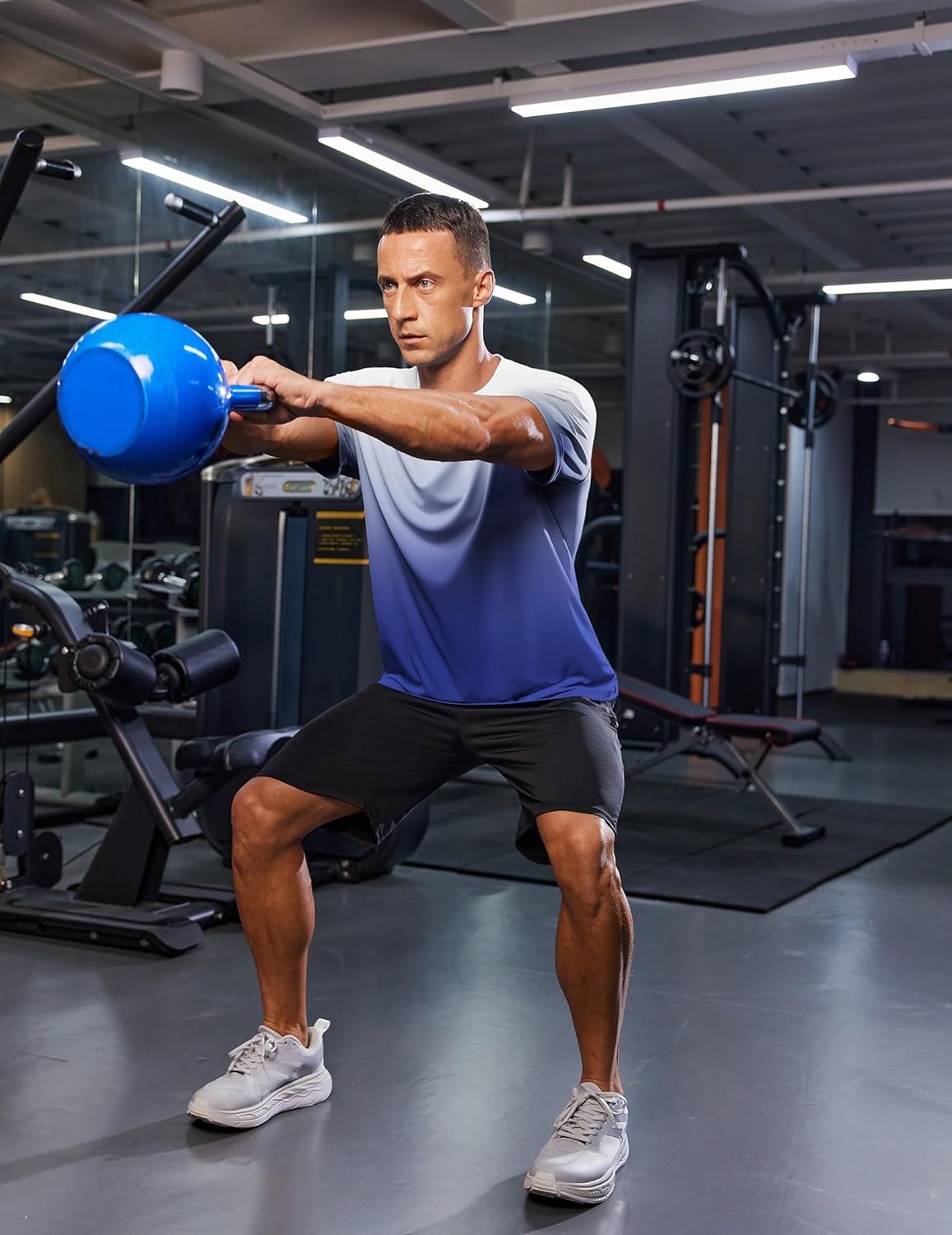 PINSPARK Workout Shirts for Men UPF 50+ Quick Dry Athletic Gym Tee Shirts Mens Short Sleeve Running Cooling Swimming T-Shirt - Image 2