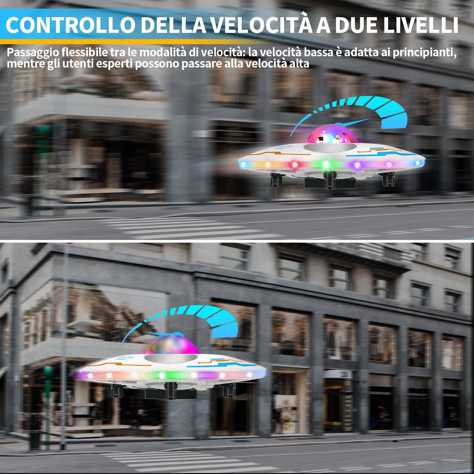 Charmofun Mini Drone per Bambini, Drone Giocattolo per Principianti UFO 360°,Droni Quadricottero con Luci LED e 3 Batterie, Droni Telecomandato Giocattolo Regalo per Ragazzi e Ragazze (Bianco)