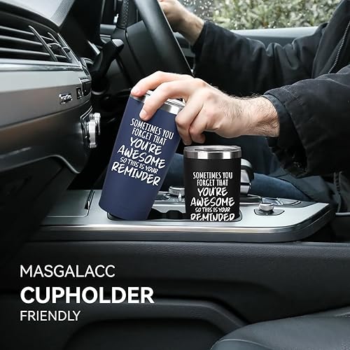 Miniatura 6 de Regalos inspiradores para mujeres que lo tienen todo: vaso morado de 20 onzas, taza de café Sometimes You Forget You're Awesome (Sometimes You